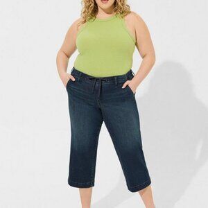 NWT Torrid Supersoft Rib High Neck Tank Leaf Green Size O